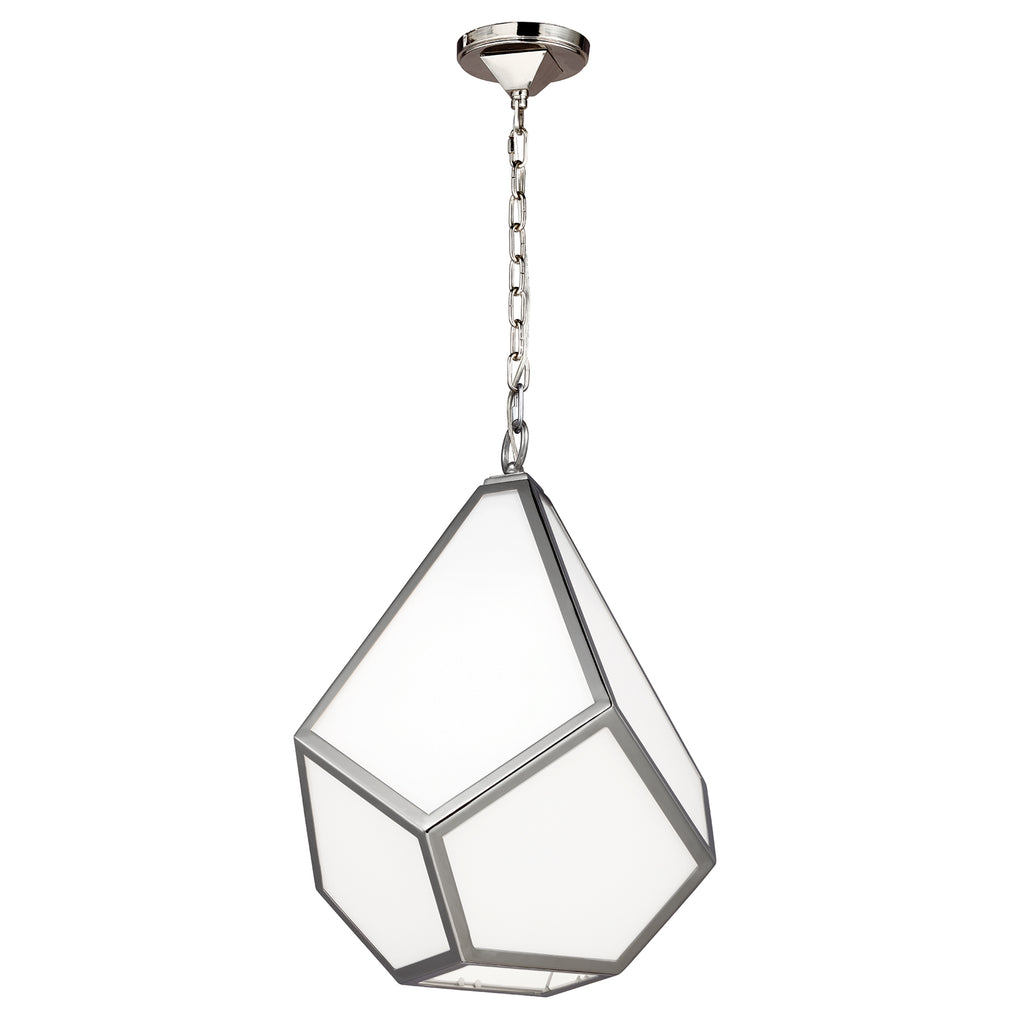 Feiss Diamond Medium Pendant Light in Polished Nickel