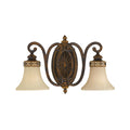 Feiss Drawing Room 2 Light Wall Light in Walnut