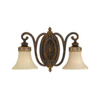 Feiss Drawing Room 2 Light Wall Light in Walnut