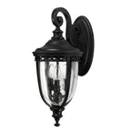 Feiss English Bridle Medium 3 Light Wall Lantern in Black