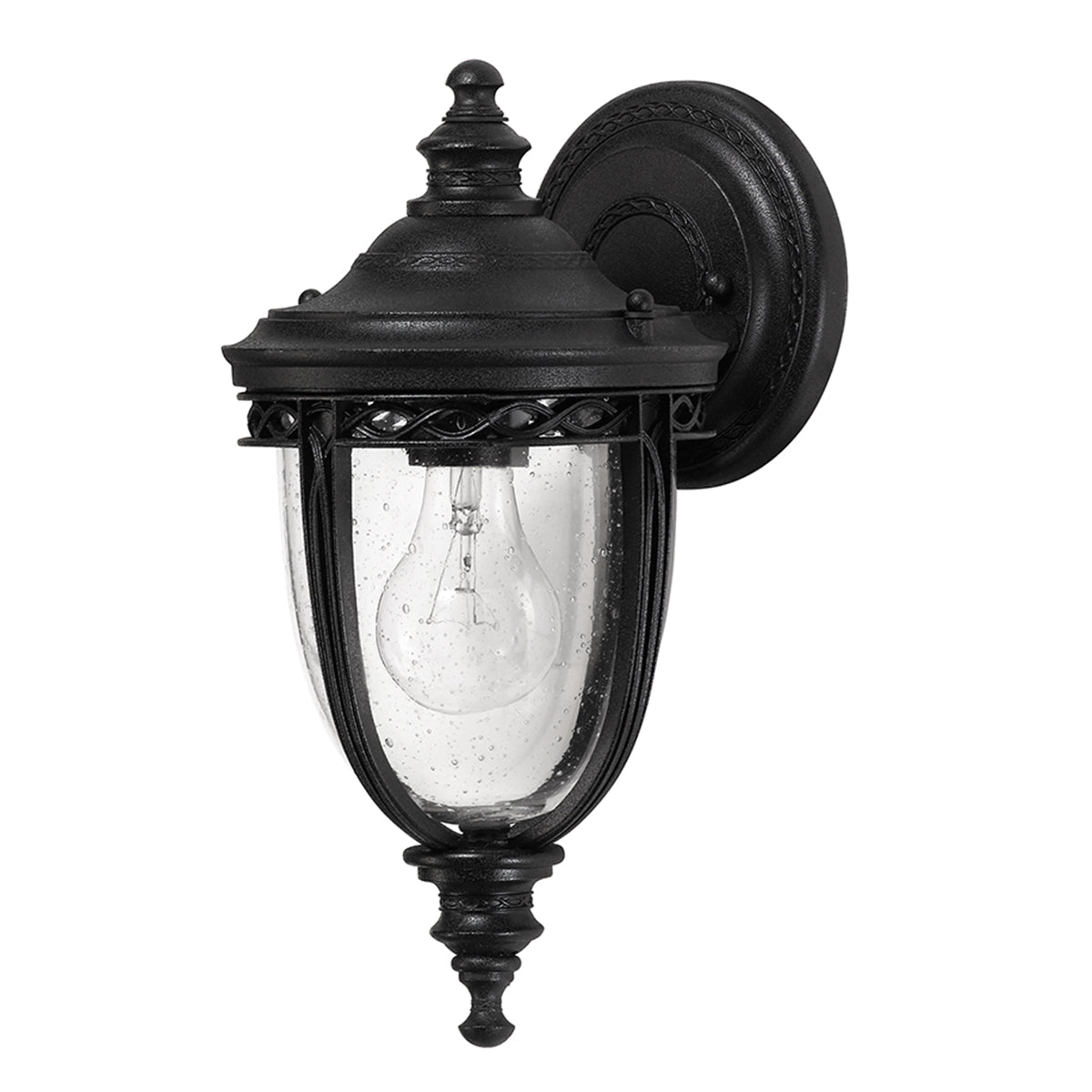 Feiss English Bridle Small Wall Lantern in Black