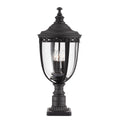 Feiss English Bridle Large 3 Light Outdoor Pedestal Light in Black