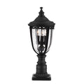 Feiss English Bridle Medium 3 Light Pedestal Lantern in Black