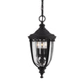 Feiss English Bridle Medium 3 Light Chain Outdoor Lantern in Black