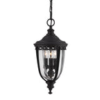 Feiss English Bridle Medium 3 Light Chain Outdoor Lantern in Black