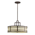 Feiss Fusion 3 Light Pendant Light in Grecian Bronze