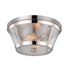 Feiss Harrow 2 Light Flush Ceiling Light in Polished Nickel