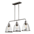 Feiss Hobson 3 Light Pendant Light in Satin Nickel
