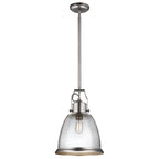 Feiss Hobson Large 1 Light Pendant Light in Satin Nickel