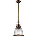 Feiss Hobson Medium 1 Light Pendant Light in Aged Brass