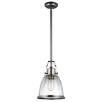 Feiss Hobson Medium 1 Light Pendant Light in Satin Nickel