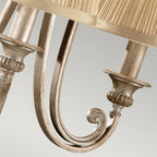 Feiss Abbey 3 Light Ceiling Light with Mushroom Shades in Silver Sand