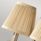 Feiss Abbey 3 Light Ceiling Light with Mushroom Shades in Silver Sand