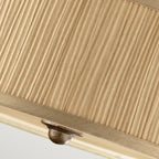 Feiss Abbey 3 Light Semi Flush Ceiling Light in Silver Sand with Gold Shade
