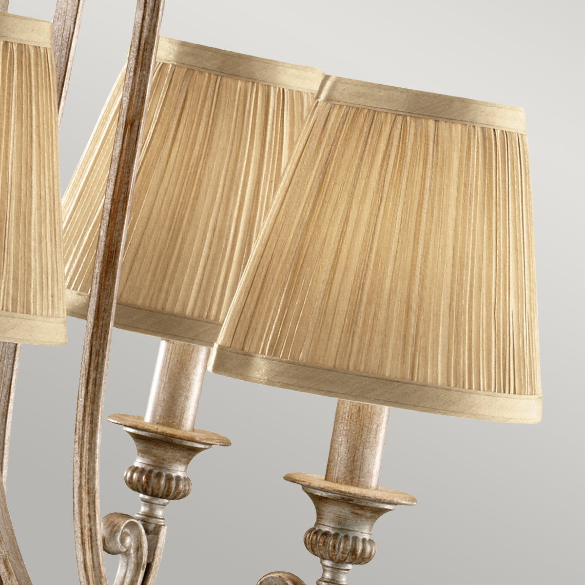 Feiss Abbey 5 Light Ceiling Light with Mushroom Shades in Silver Sand