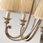 Feiss Abbey 5 Light Ceiling Light with Mushroom Shades in Silver Sand