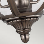 Feiss Adams 3 Light Globe Pendant Light in Antique Nickel