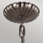 Feiss Adams 3 Light Globe Pendant Light in Antique Nickel