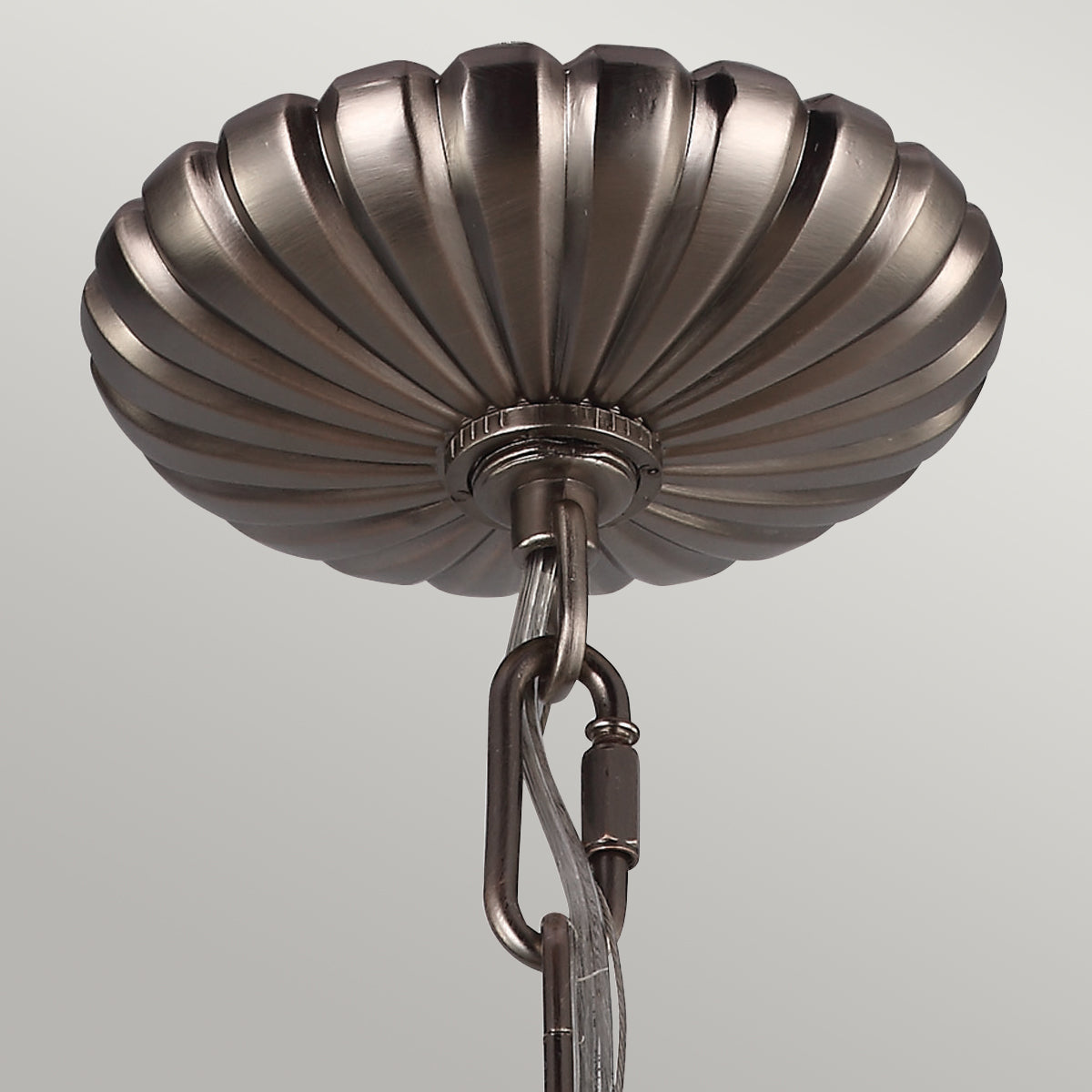 Feiss Adams 3 Light Globe Pendant Light in Antique Nickel