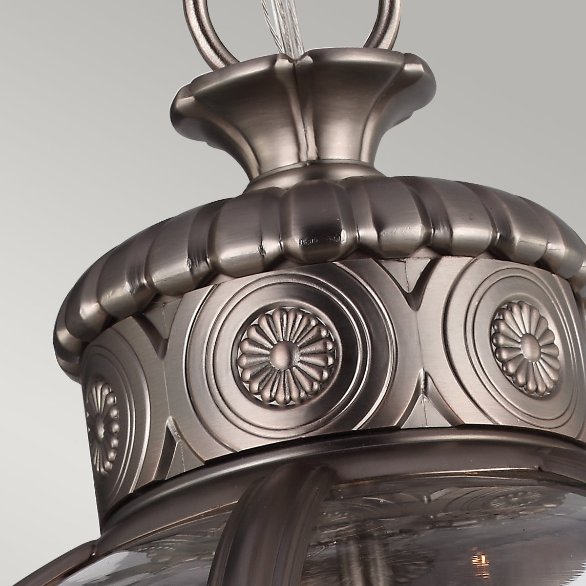 Feiss Adams 3 Light Globe Pendant Light in Antique Nickel