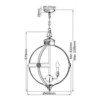 Feiss Adams 4 Light Ceiling Globe Pendant in British Bronze