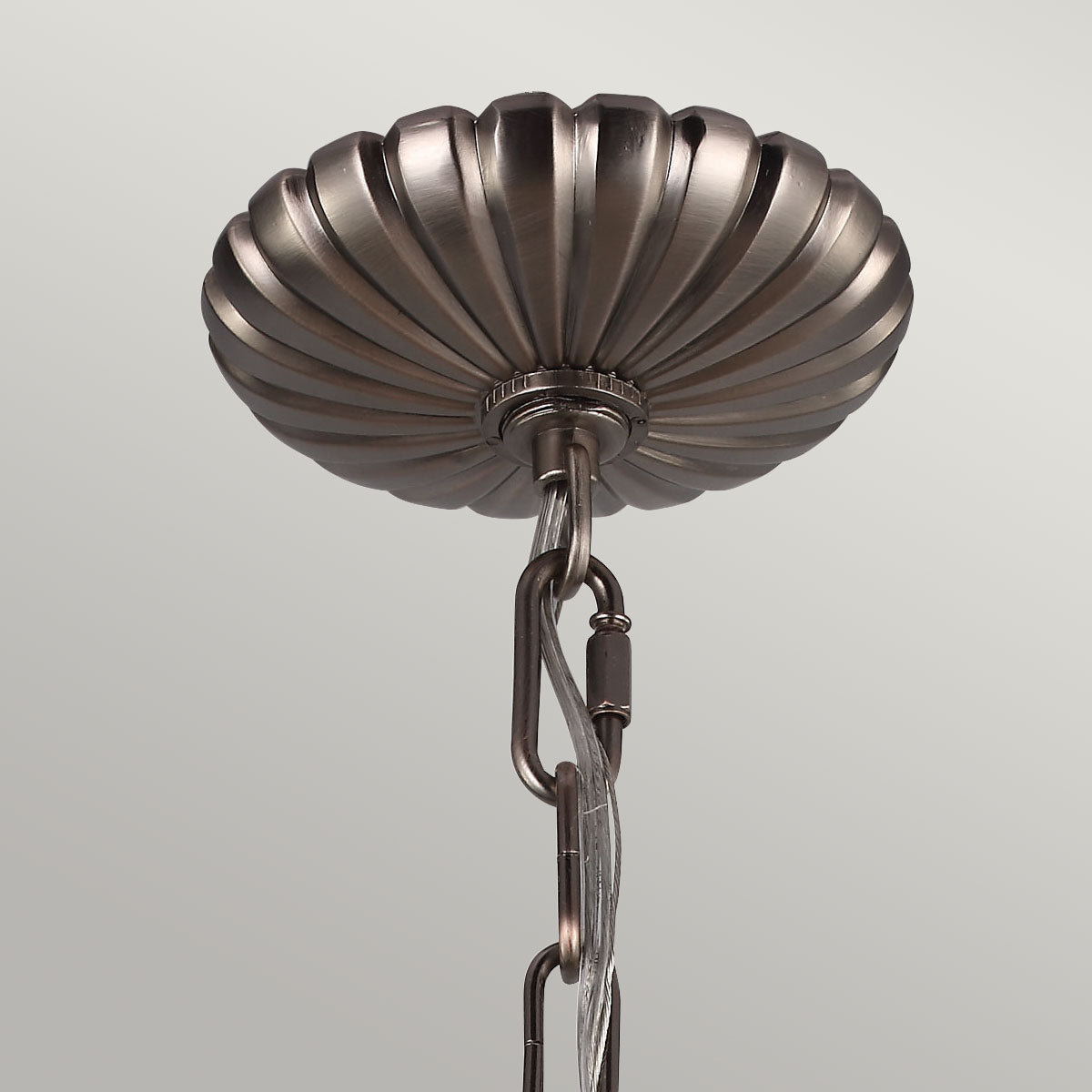 Feiss Adams 4 Light Globe Pendant Light in Antique Nickel