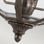 Feiss Adams 4 Light Globe Pendant Light in Antique Nickel