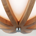 Feiss Allier 2 Light Flush Ceiling Light in Wood Finish
