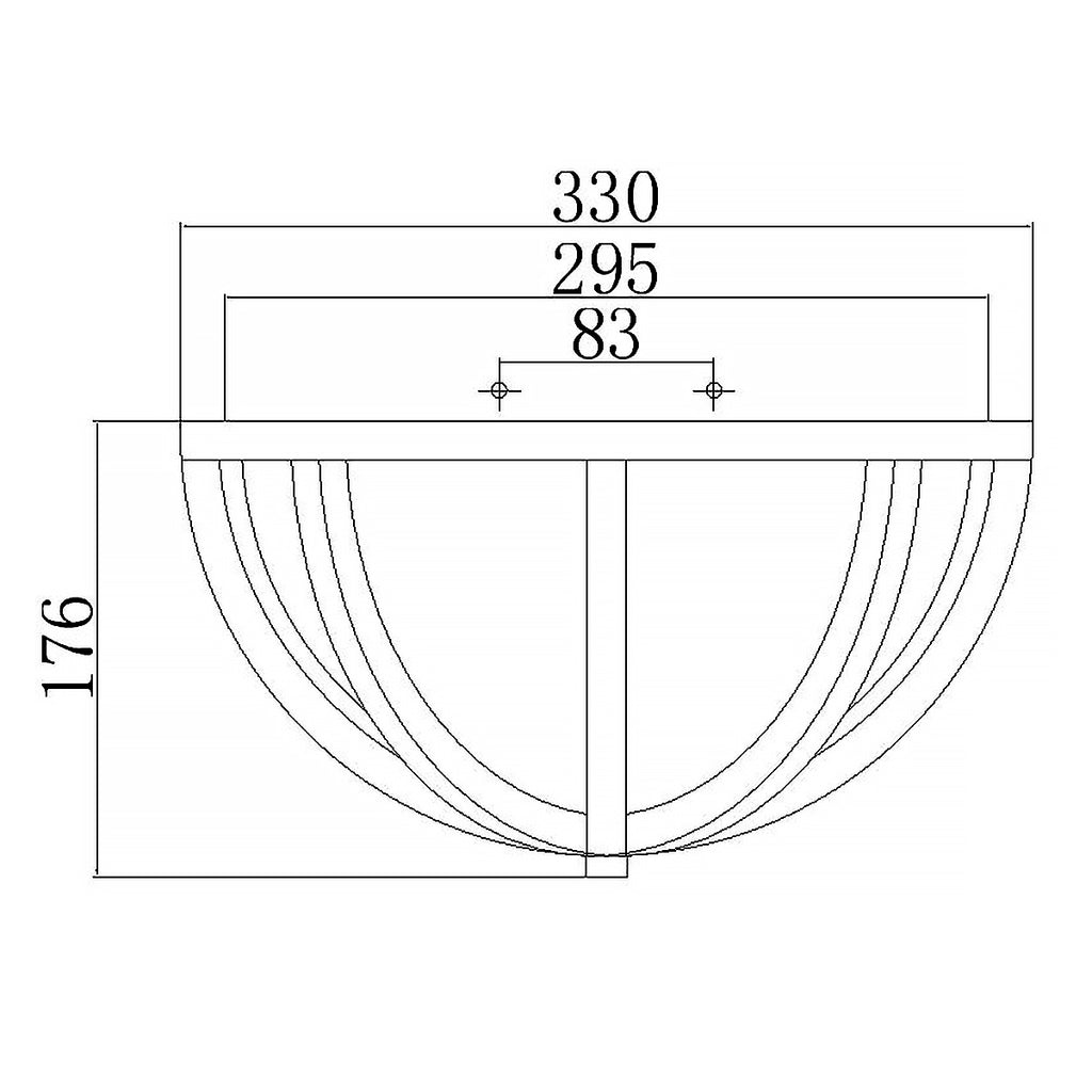 Feiss Allier 2 Light Flush Ceiling Light in Wood Finish