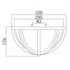Feiss Allier 2 Light Flush Ceiling Light in Wood Finish