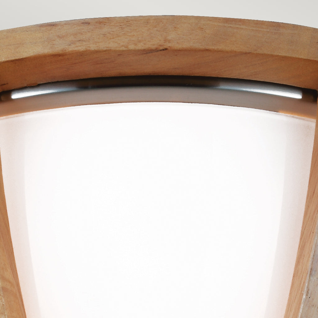 Feiss Allier 2 Light Flush Ceiling Light in Wood Finish