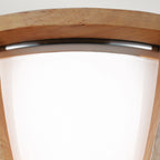 Feiss Allier 2 Light Flush Ceiling Light in Wood Finish