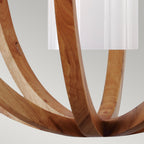 Feiss Allier Large Pendant Light in Light Wood