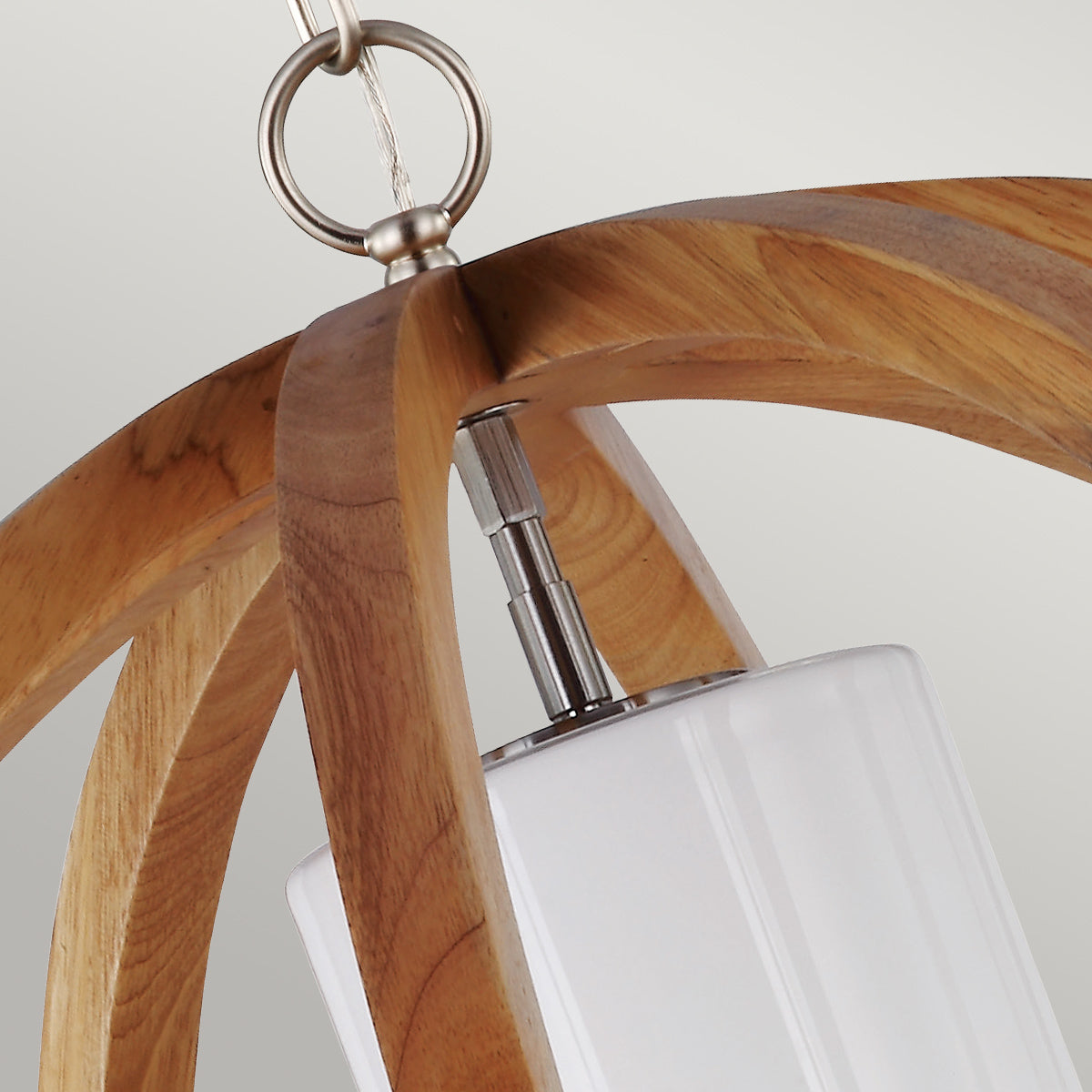 Feiss Allier Large Pendant Light in Light Wood