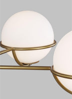 Feiss Apollo 5 Light Chandelier in Burnished Brass