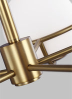 Feiss Apollo 5 Light Chandelier in Burnished Brass