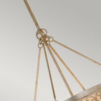 Feiss Arabesque Pendant Light in Silver Leaf Patina