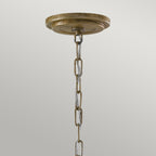 Feiss Argento Pendant Light with Glass Orb in Oxidised Silver Leaf