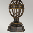 Feiss Augustine Table Lamp in Antique Brown with Cream Shade
