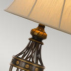 Feiss Augustine Table Lamp in Antique Brown with Cream Shade