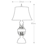 Feiss Augustine Table Lamp in Antique Brown with Cream Shade