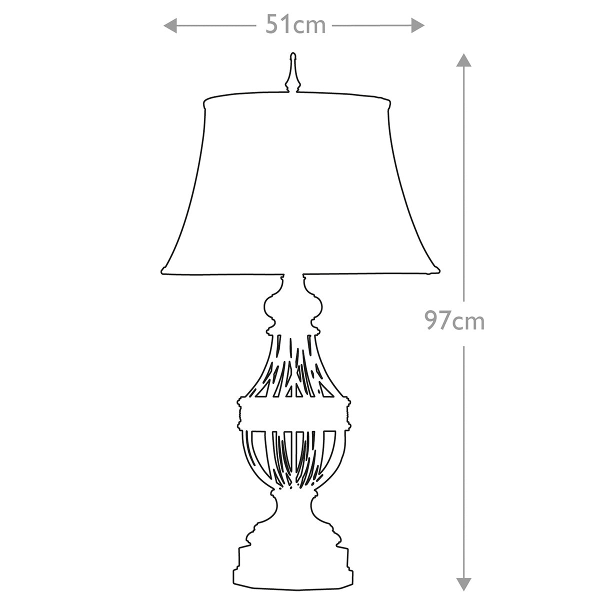 Feiss Augustine Table Lamp in Antique Brown with Cream Shade