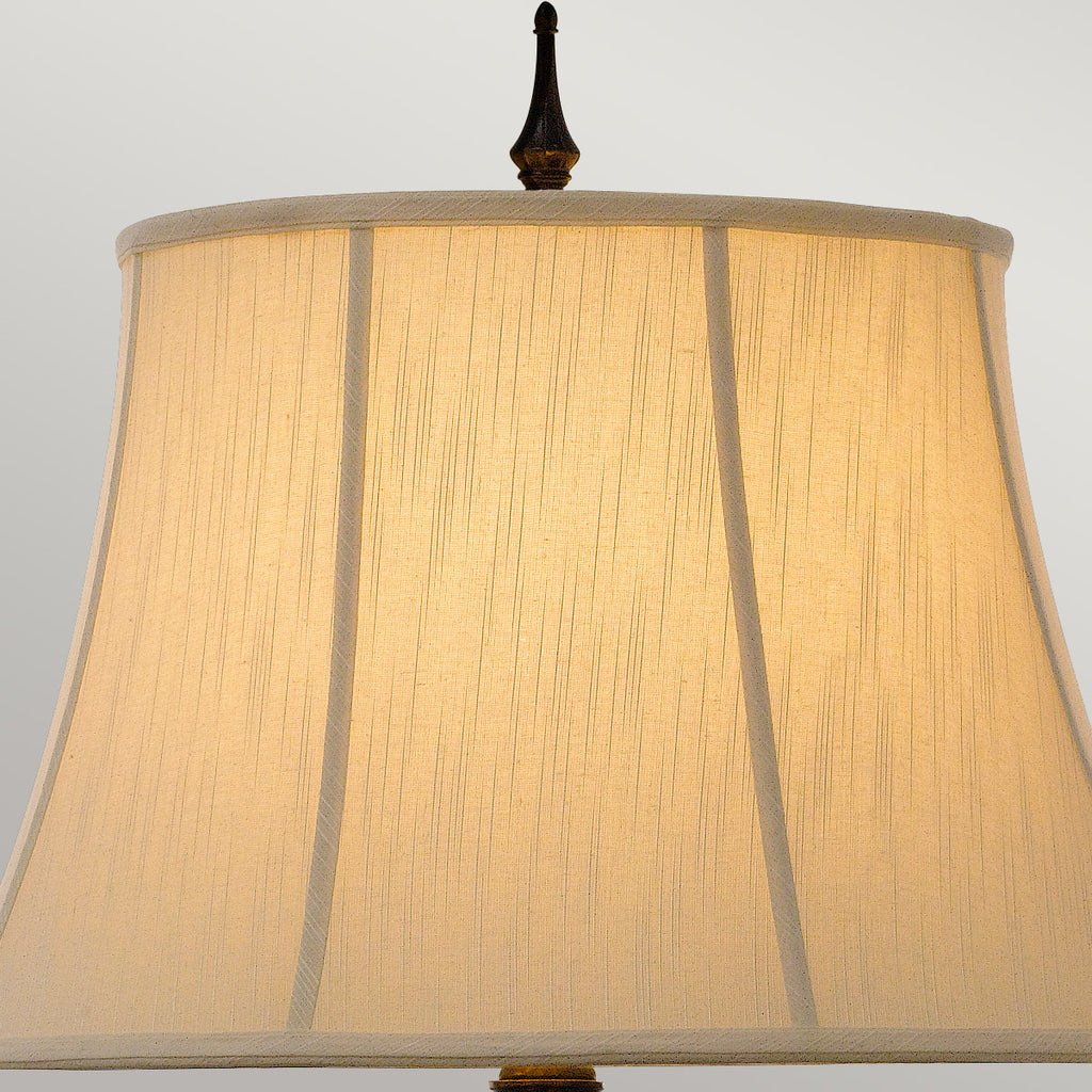 Feiss Augustine Table Lamp in Antique Brown with Cream Shade