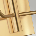 Feiss Brianna 2 Light Wall Light in Burnished Brass with White Linen Shades