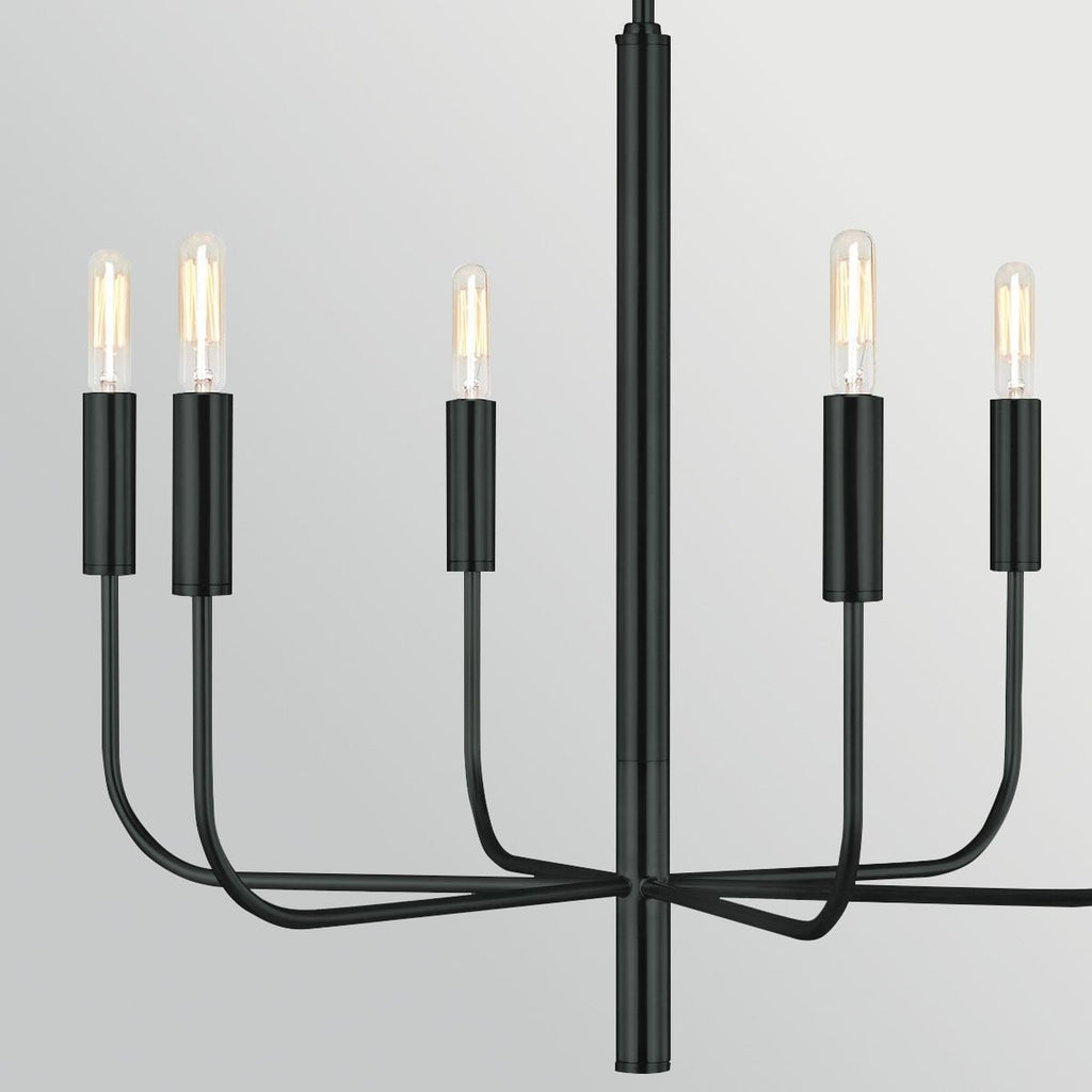 Feiss Brianna 6 Light Chandelier in Black