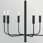 Feiss Brianna 6 Light Chandelier in Black