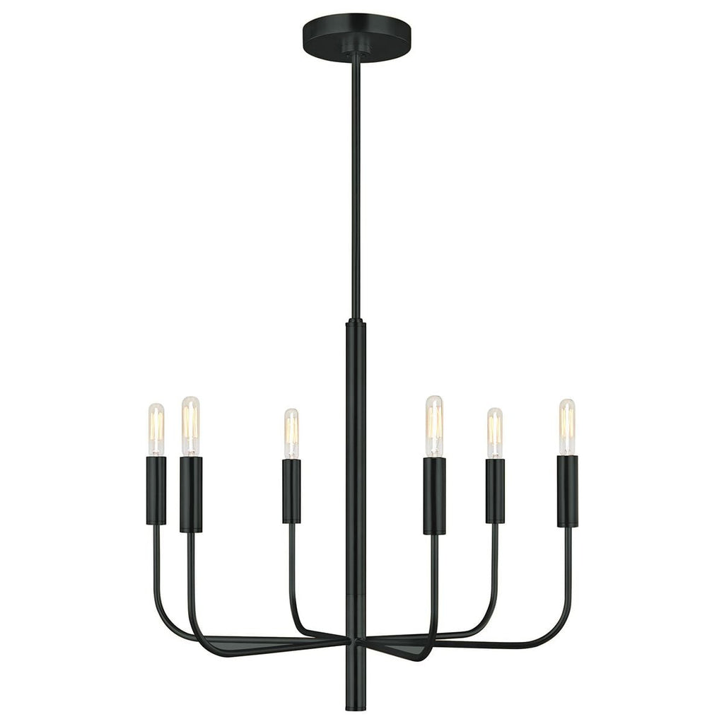 Feiss Brianna 6 Light Chandelier in Black