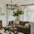 Feiss Brianna 9 Light Chandelier in Black