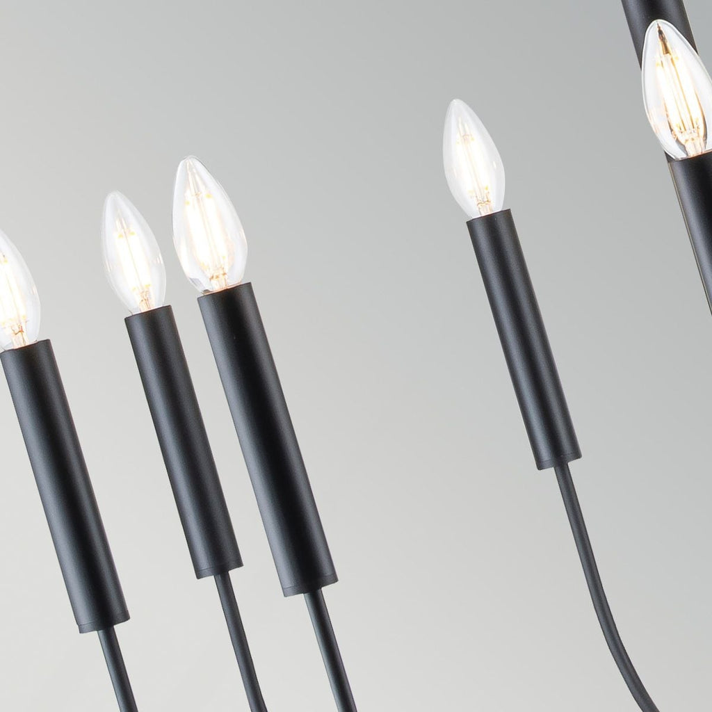 Feiss Brianna 9 Light Chandelier in Black