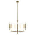 Feiss Brianna 9 Light Chandelier in Burnished Brass